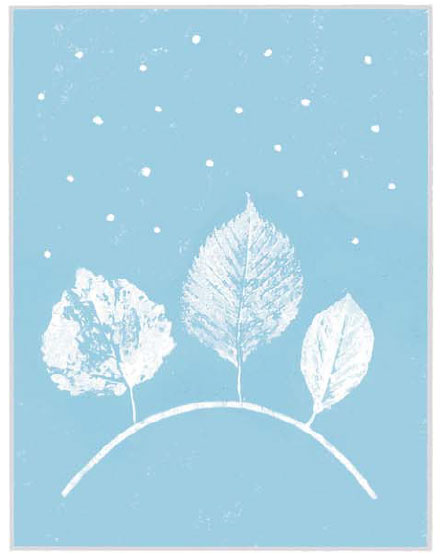 Зимние рисунки для новогодних открыток 
