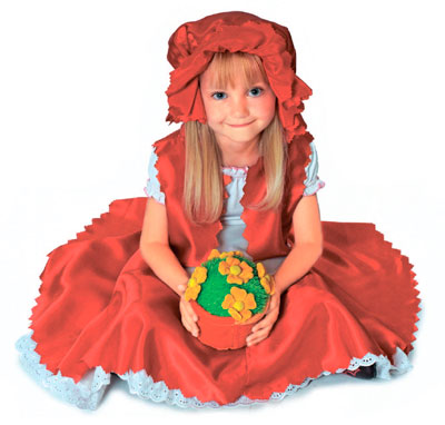 Новогодний костюм для девочки своими руками : Красная Шапочка