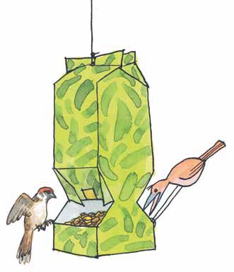 Автомат для семечек — кормушка из молочного пакета 