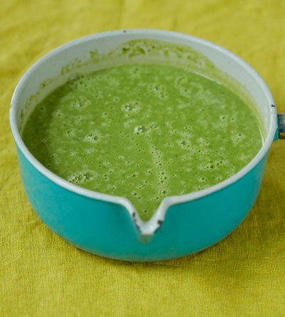 Крем-суп из зеленого горошка 